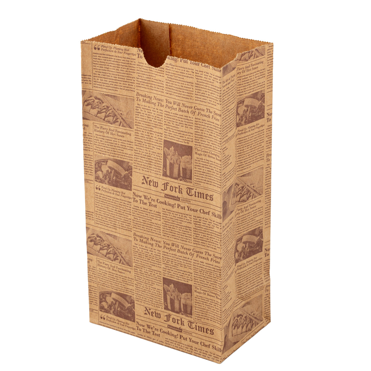 Bags, Bag Tek 4 Pound, Paper, Kraft Newsprint, 5 x 3.25 x 9.5 Inch 100 - 1 EACH 473988