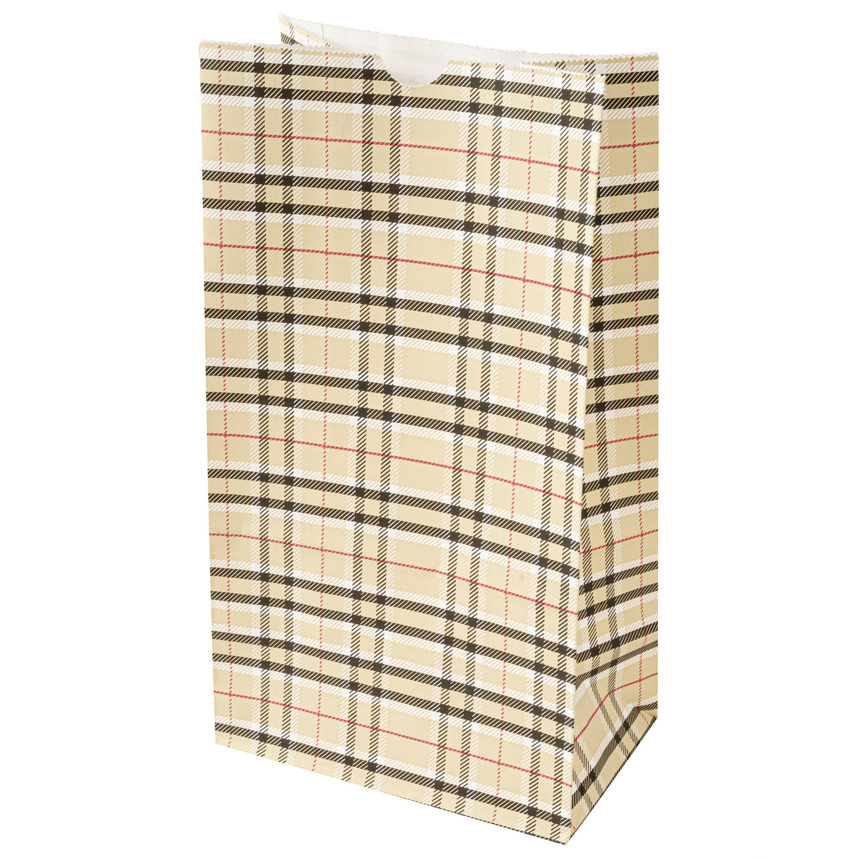 Bags, Bag Tek 7 x 4.25 x 12.50 Inch, Paper, Plaid, 12 Pound 100 - 1 EACH 534289