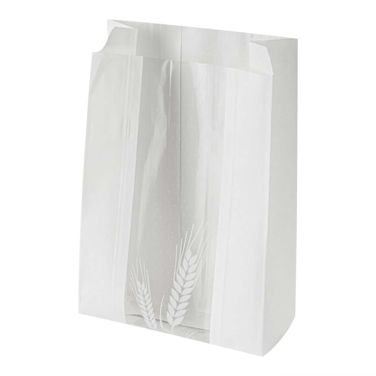 Bags, Bread, Bag Tek 6 x 2.75 x 10 Inch, Greaseproof Paper, White, Wheat Pattern, Micro-Perforated, with Window 100 - 1 EACH 534296