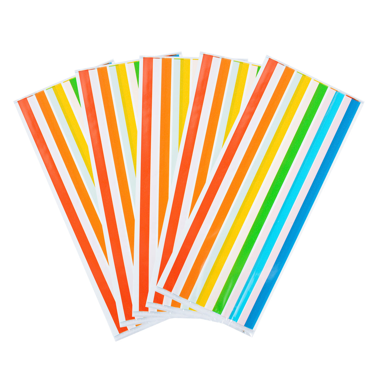 Bags, Candy, Bag Tek 4 x 2 x 9.50 Inch, Plastic, Rainbow Print, Gusseted 40 - 100 COUNT 535576