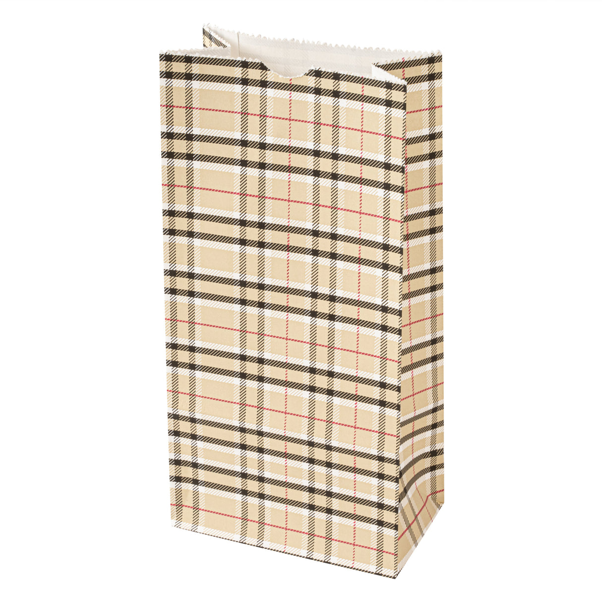 Bags, Bag Tek 2 Pound, Paper, Plaid, 4.25 x 2.25 x 8.50 Inch 100 - 1 EACH 533267