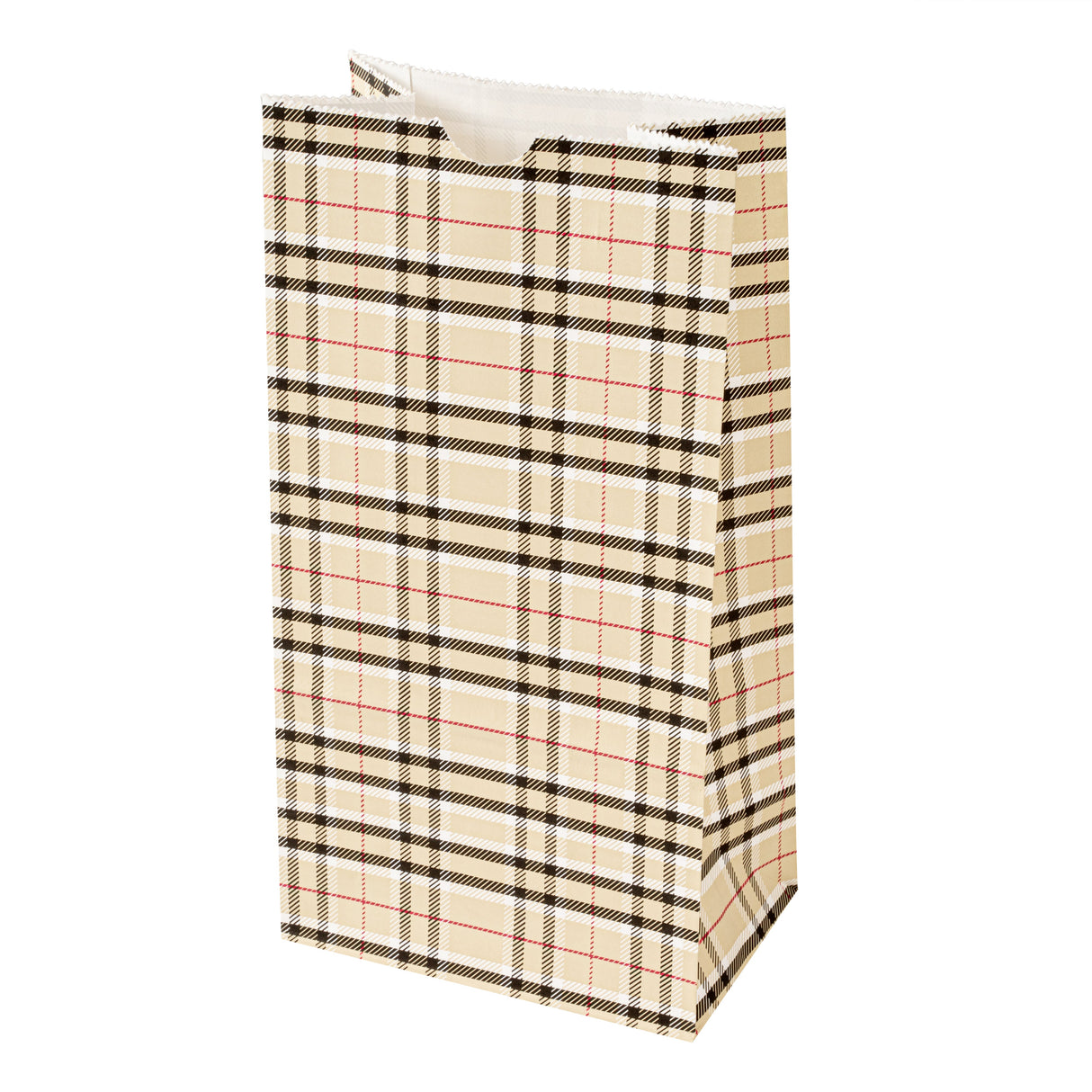 Bags, Bag Tek 4 Pound, Paper, Plaid, 5 x 3.25 x 9.50 Inch 100 - 1 EACH 533273