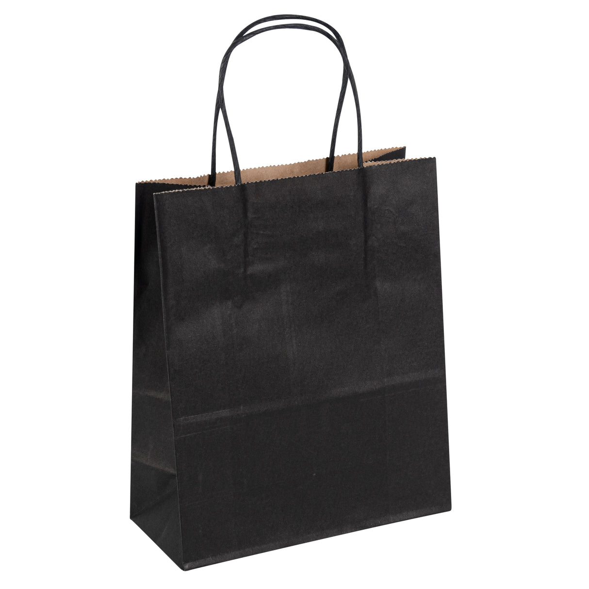 Bags, Retail, Saving Nature 7 x 3.25 x 8.50 Inch, Paper, Black, with Handles 100 - 1 EACH 531595