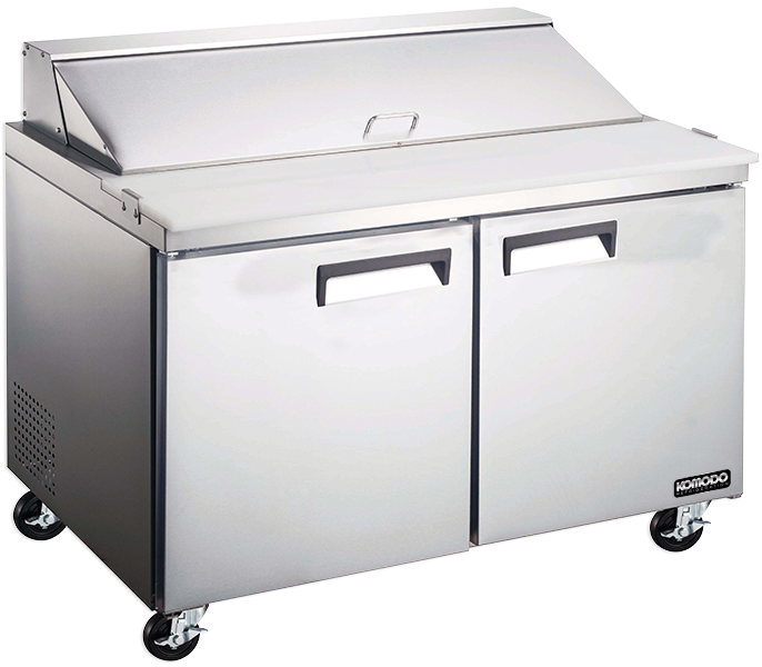 Unit, Sandwich Preparation, 60 Inch, Refrigerated, Stainless Steel Exterior, contains Recessed Handles/Adjustable, includes Casters 1 - 1 EACH 539099