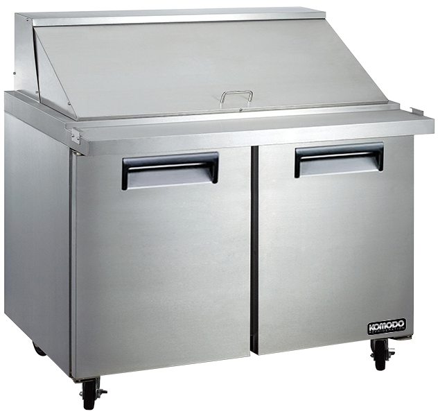 Unit, Sandwich Preparation, 48 Inch, Mega Top Refrigerated, Stainless Steel Exterior, contains Recessed Handles/Adjustable, includes Casters 1 - 1 EACH 539098