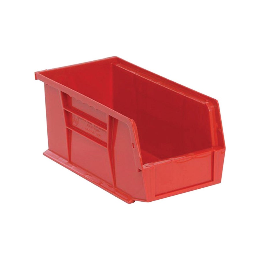 Bin, Stackable, 5 x 5.5 x 10.88 Inch, Red, Plastic,1 - 1 EACH