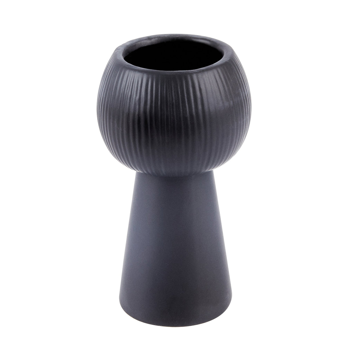 Vase, Table Art, 3.50 x 3.50 x 6.50 Inch, Ceramic, Black, Pedestal Shape 1 - 1 EACH 548495